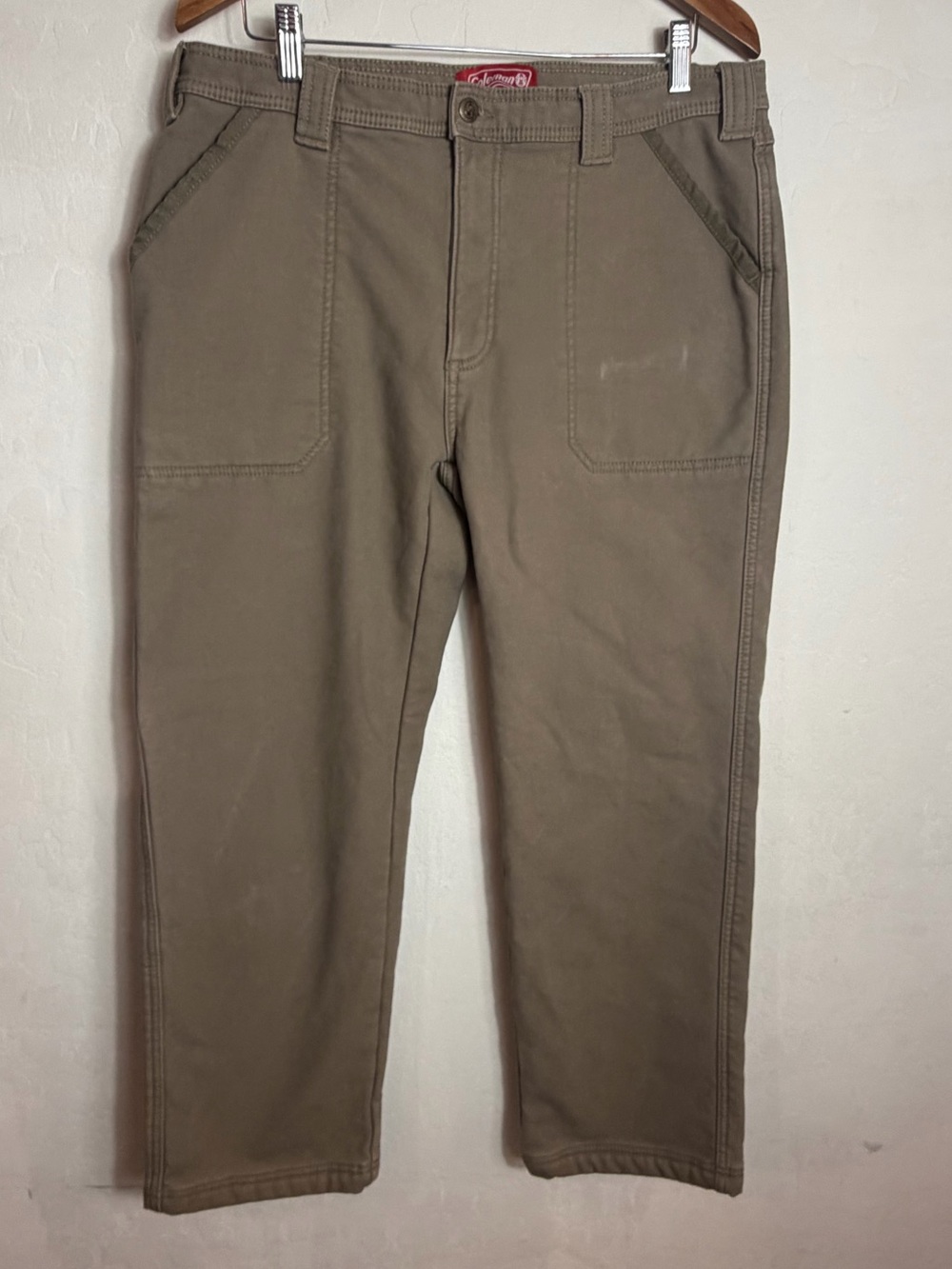 Coleman Olive-Tan Chino Linned Work Pants